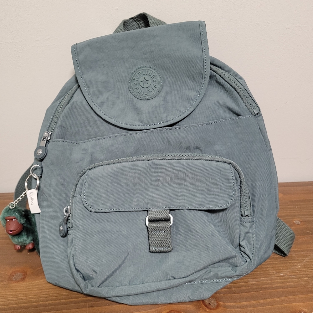 Kipling Queenie Backpack in Light Aloe